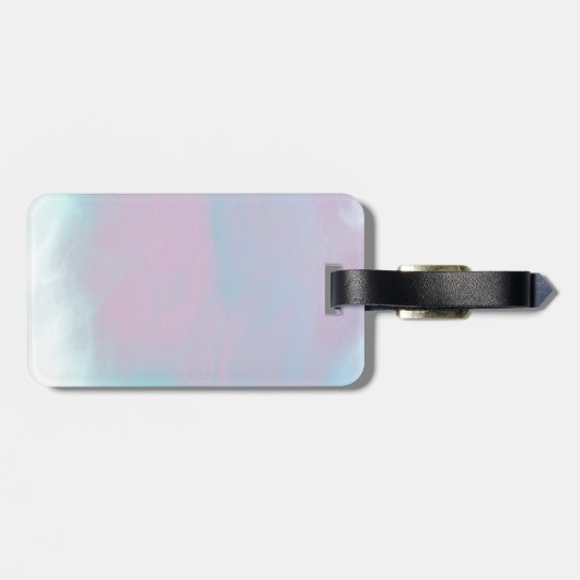 Leo Zodiac-symbool op Pastels Nacre Style Print Bagagelabel (Achterkant horizontaal)