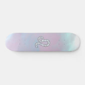 Leo Zodiac-symbool op Pastels Nacre Style Print Persoonlijk Skateboard (Horizontaal)
