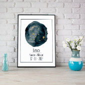 Leo Zodiac teken: aangepaste naam & verjaardag Poster