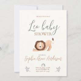 Leo Zodiac teken baby shower Kaart