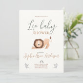 Leo Zodiac teken baby shower Kaart (Staand voorkant)