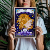 Leo Zodiac Teken Blauw Poster - Radiant en Regal