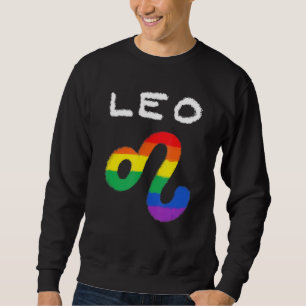 Leo Zodiac teken Gay Lesbisch LGBT Pride Rainbow F Trui