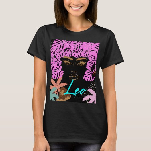 Leo Zodiac Teken Horoscoop Astrologie Vrouwen T-shirt (Voorkant)