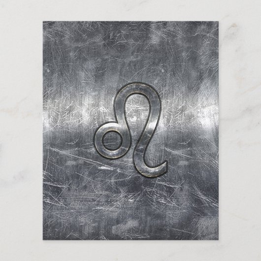 Leo Zodiac-teken in Grunge Distress Style Flyer (Voorkant)