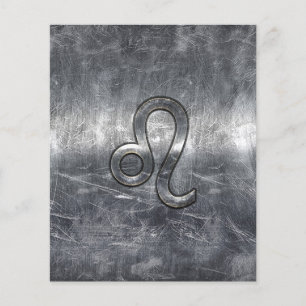 Leo Zodiac-teken in Grunge Distress Style Flyer