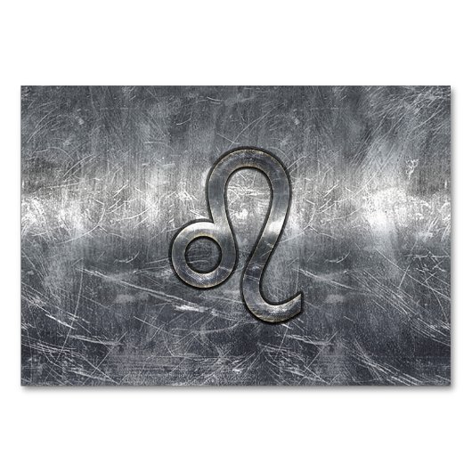 Leo Zodiac-teken in Grunge Distress Style Kaart (Voorkant)