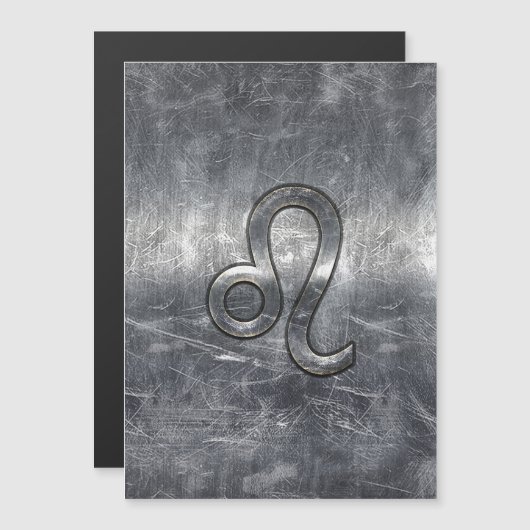 Leo Zodiac-teken in industriële stijl (Voorkant / Achterkant)