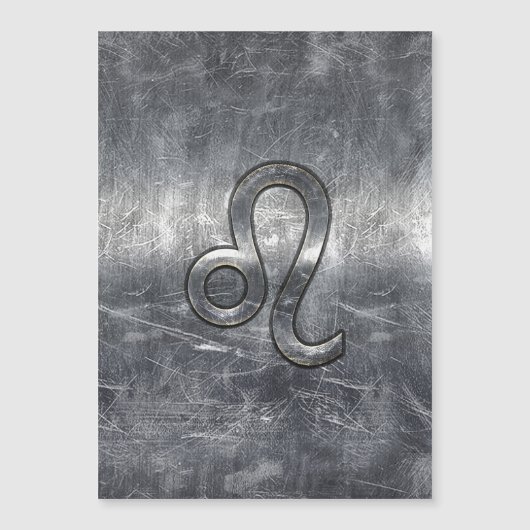 Leo Zodiac-teken in industriële stijl (Voorkant)