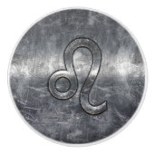 Leo Zodiac-teken in industriële stijl Keramische Knop (Voorkant)