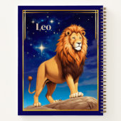 Leo Zodiac Teken Onder Een Sterrenhemel Dagboek Notitieboek (Achterkant)