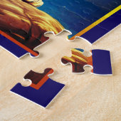 Leo Zodiac teken onder een sterrenhemel Legpuzzel (Zijkant)