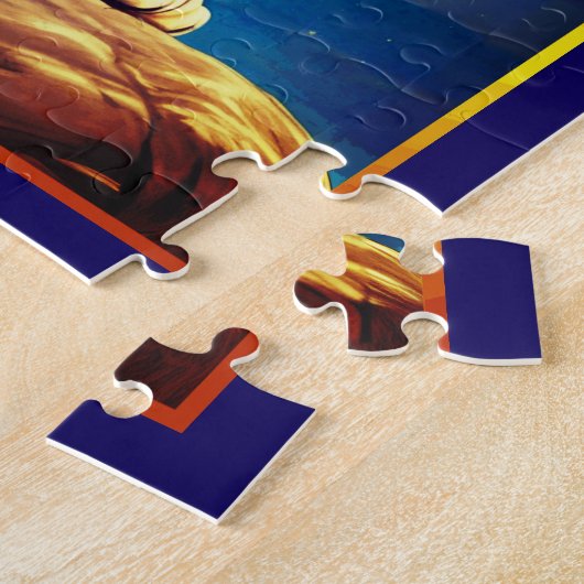 Leo Zodiac teken onder een sterrenhemel Legpuzzel (Zijkant)