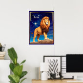 Leo Zodiac teken onder een sterrenhemel Poster (Thuiskantoor)