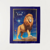 Leo Zodiac teken onder een sterrenhemel Wandkleed (Voorkant)