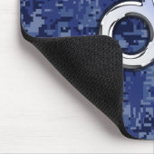 Leo Zodiac-teken op Navy Blue Digital Camouflage Muismat (Hoek)