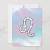 Leo Zodiac-teken op Pastels Nacre Style Print (Voorkant)