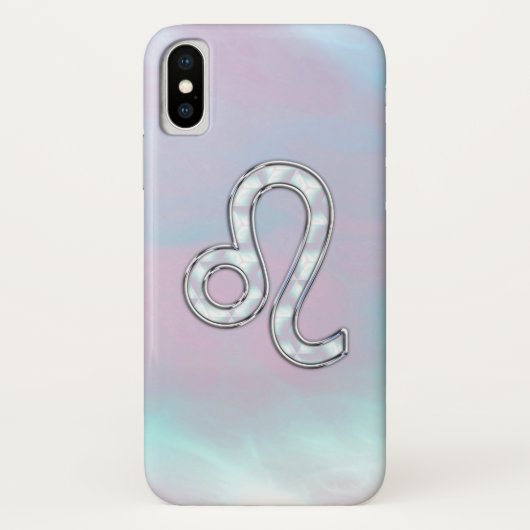 Leo Zodiac-teken op Pastels Nacre Style Print Case-Mate iPhone Case (Achterkant)