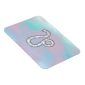 Leo Zodiac-teken op Pastels Nacre Style Print Magneet (Rechterzijde)