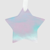 Leo Zodiac-teken op Pastels Nacre Style Print Ornament (achterkant)