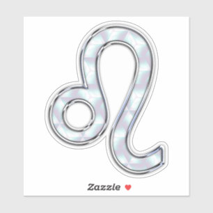 Leo Zodiac-teken op Pastels Nacre Style Print Sticker
