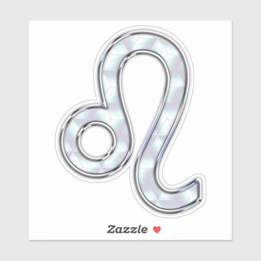 Leo Zodiac-teken op Pastels Nacre Style Print Sticker (Vel)
