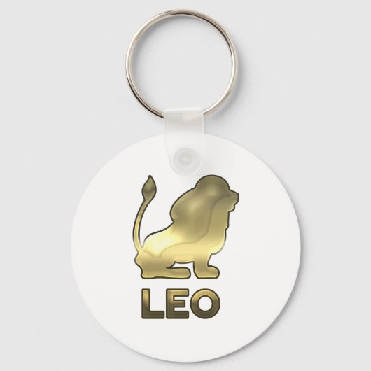 Leo zodiac-teken - oude gouden editie sleutelhanger (Voorkant)