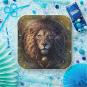 Leo Zodiac Teken Waterverf Ontwerp Papieren Bordje (Feest)