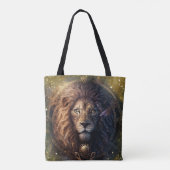 Leo Zodiac Teken Waterverf Ontwerp Tote Bag (Achterkant)