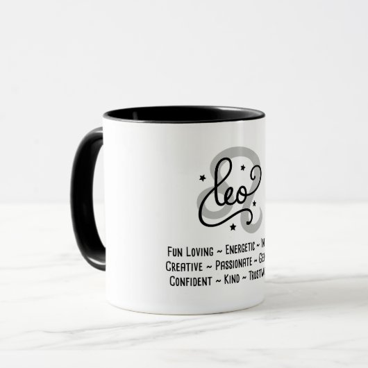 Leo Zodiac Traits Mok (Voorkant links)