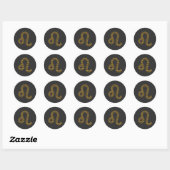 Leo Zodiac - Tribal Gold Ronde Sticker (Vel)