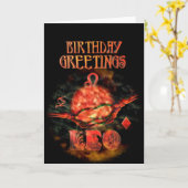 Leo Zodiac Verjaardag Groeten door Valxart Kaart (Gele Bloem)