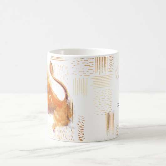 Leo Zodiac Waterverf Birthday Mok (Center)