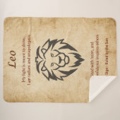 Leo Zodiac with Bold Self-Love Affirmations  Sherpa Deken (Voorkant (horizontaal))