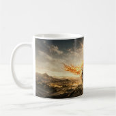 Leo Zodiac with Warrior Riding a Fiery Winged Lion Koffiemok (Links)