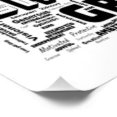 Leo Zodiac Word Cloud Inspiratie Perfect Poster (Hoek)