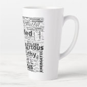 Leo Zodiac Word Cloud Inspiration Latte Mok (Rechts)