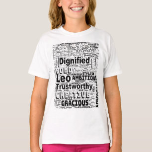 Leo Zodiac Word Cloud Inspiration Latte Mok T-shirt