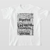 Leo Zodiac Word Cloud Inspiration Latte Mok T-shirt (Laagn)