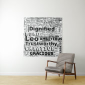 Leo Zodiac Word Cloud Wandkleed (In situ)