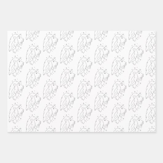 Leo Zodiac Wrapping Paper Sheets (Voorkant 3)