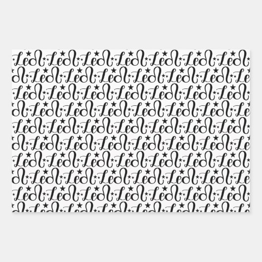 Leo Zodiac Wrapping Paper Sheets (Voorkant)