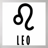 Leo-zodiazoolteken Poster (Voorkant)