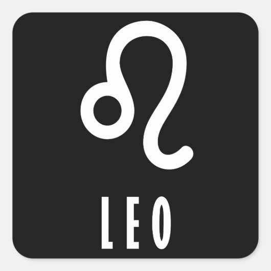 Leo-zodiazoolteken Vierkante Sticker (Voorkant)
