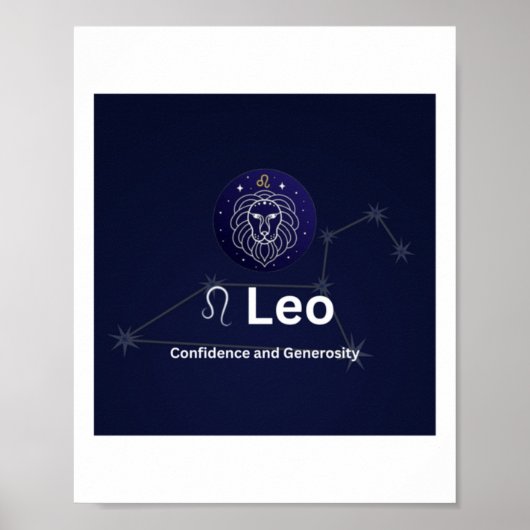 Leo Zodic Sign Sticker Poster (Voorkant)