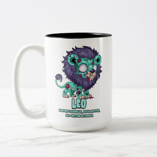 Leo Zombie Tweekleurige Koffiemok (Links)