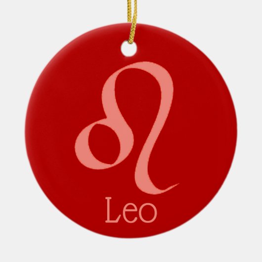Leo zon teken sterrenbeeld symbool keramisch ornament (Voorkant)
