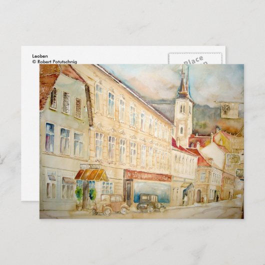 Leoben (3) briefkaart (Voorkant / Achterkant)