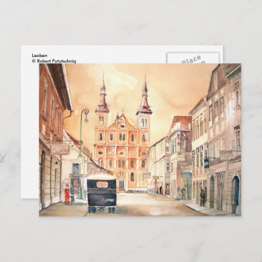 Leoben (6) briefkaart (Voorkant / Achterkant)