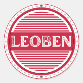 Leoben City Pride Embleem – Oostenrijkse identitei Ronde Sticker